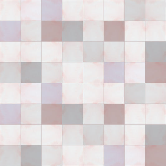 Soft Mosaic Tiles – Blush Beige-GreyBlue Wallpaper⁠