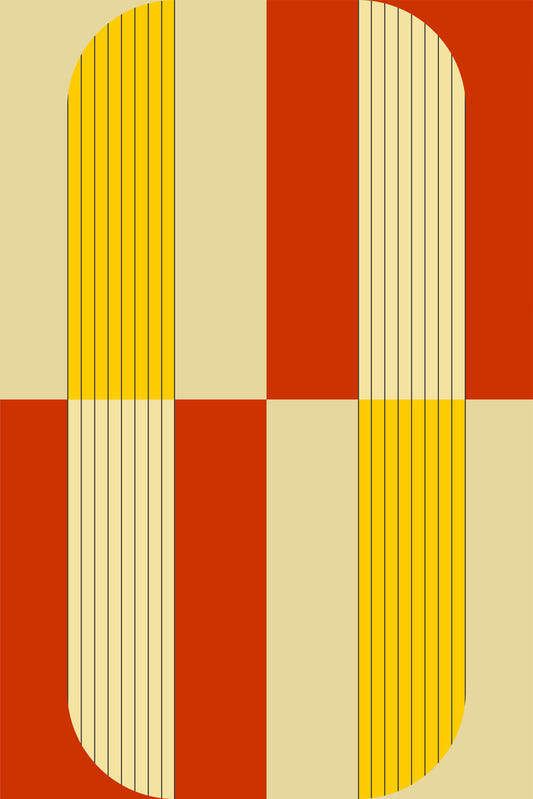Papier peint motif abstrait Souci et Érable