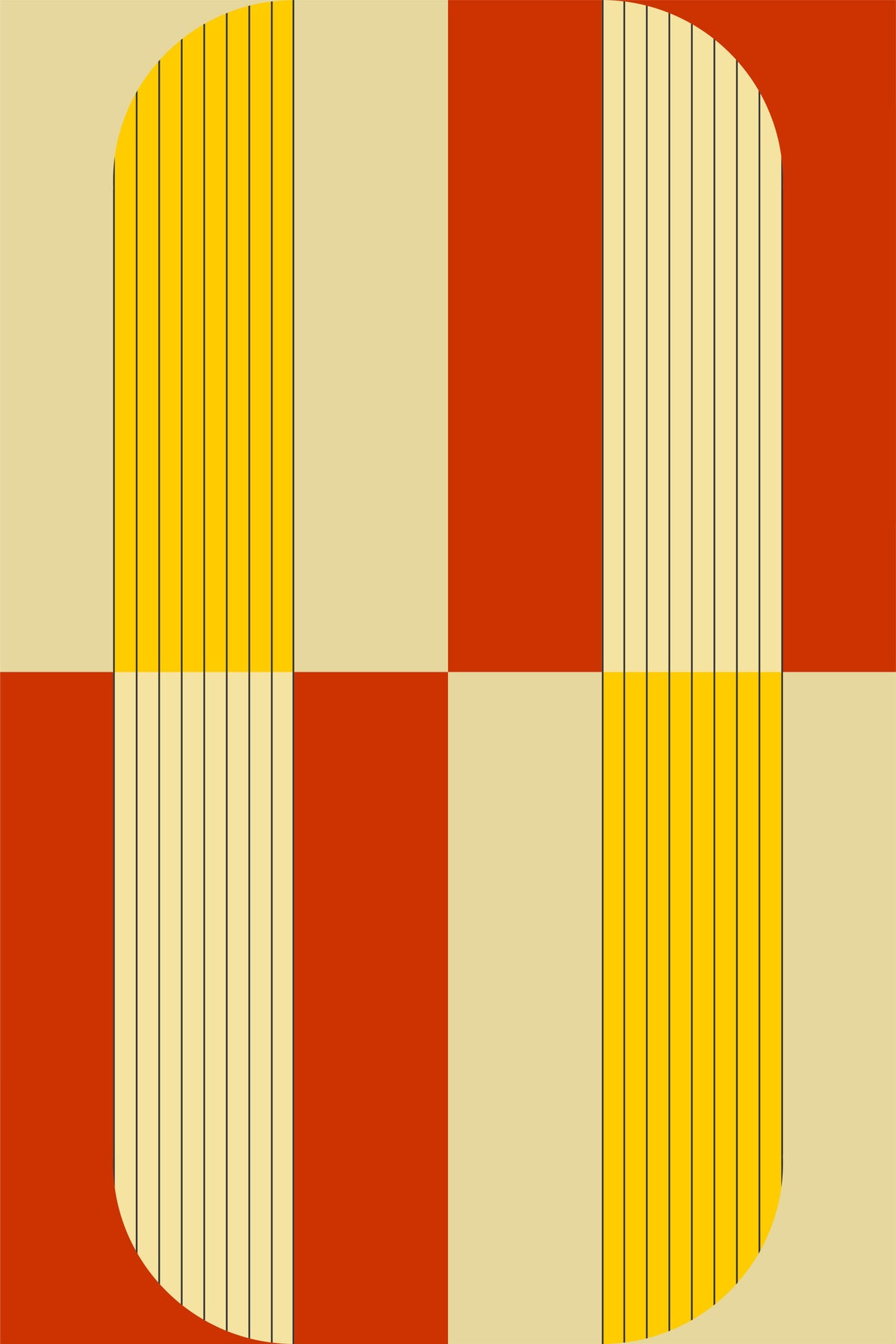 Marigold and Maple - Abstract Pattern Wallpaper⁠ in your room — zoomed