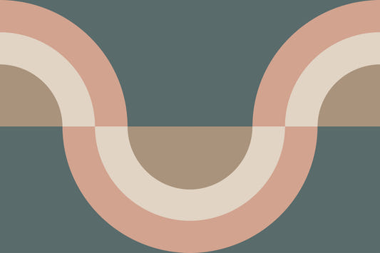 Papier peint décoratif arcs rétro moderne