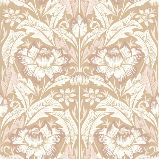 Jardin intemporel – Papier peint beige sable⁠