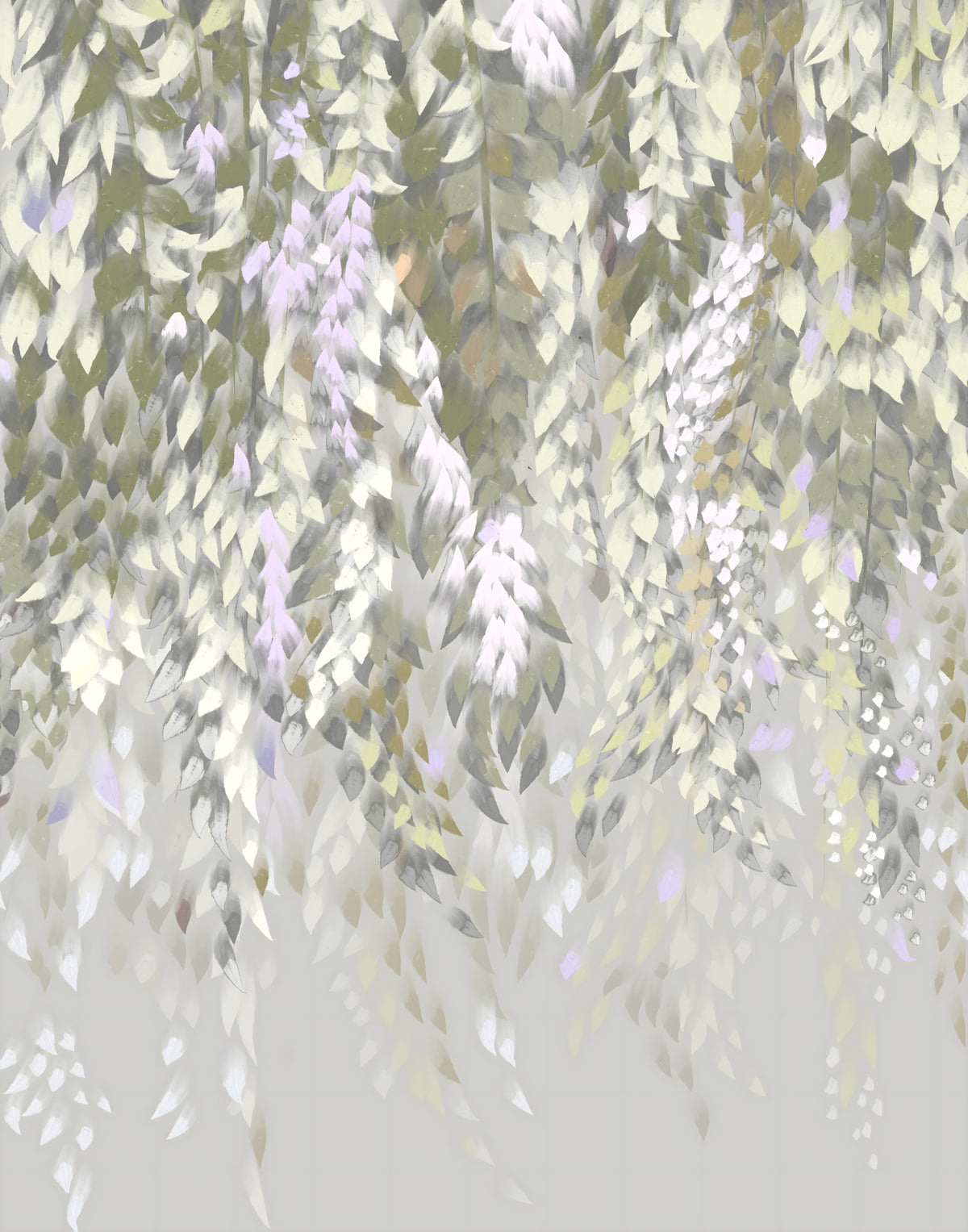 Falling Leaves Serenity Wall Mural in your room — zoomed