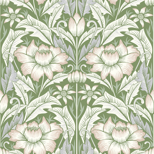 Jardin intemporel – Papier peint vert sauge⁠