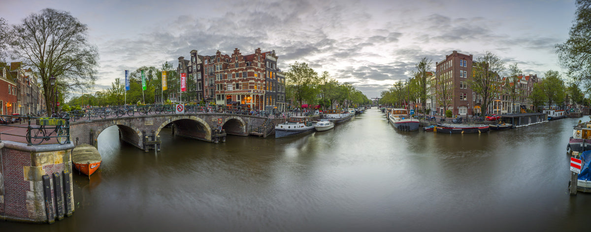 Amsterdam Canal Charm Wall Mural in your room — zoomed