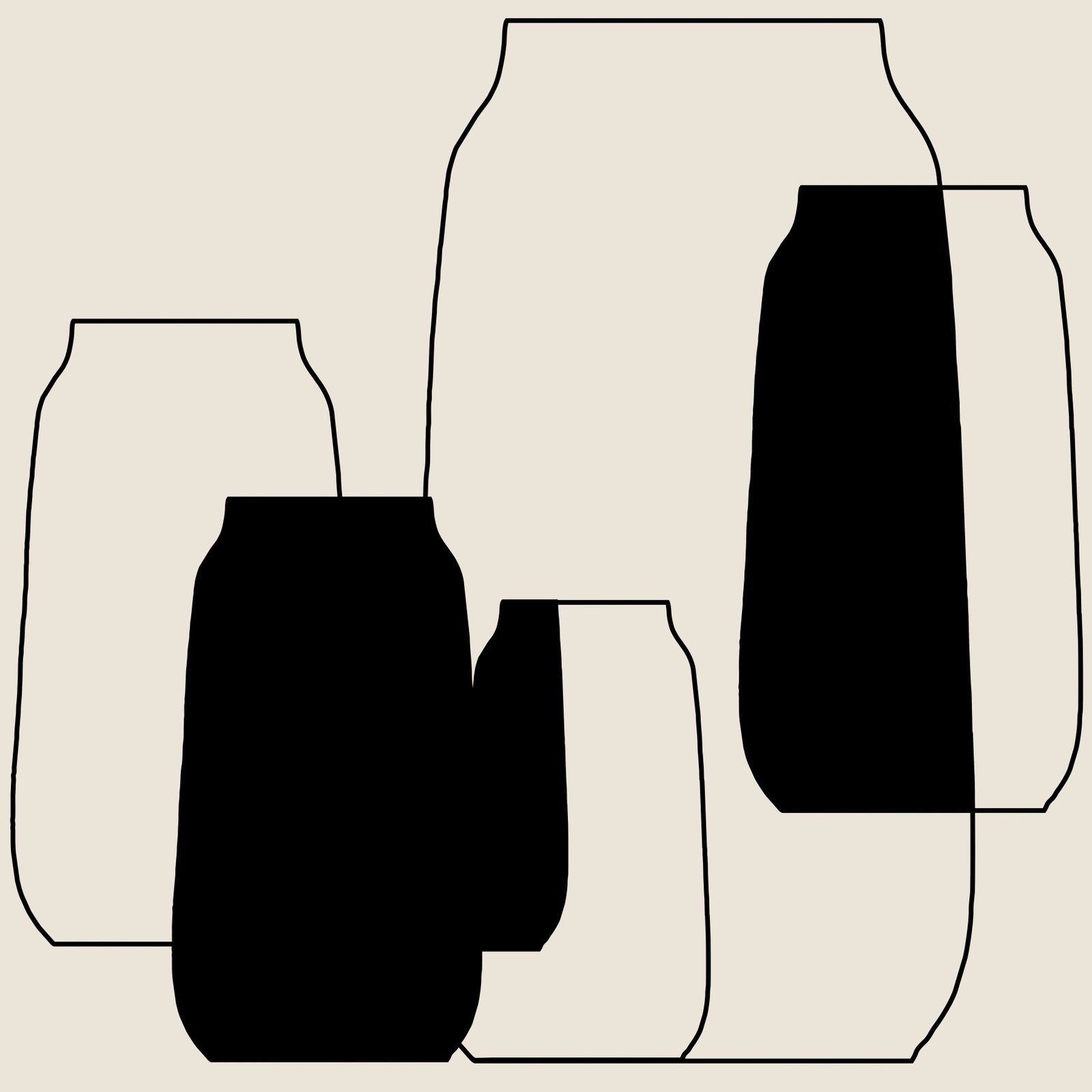 Simple Vessel Shapes Wallpaper⁠