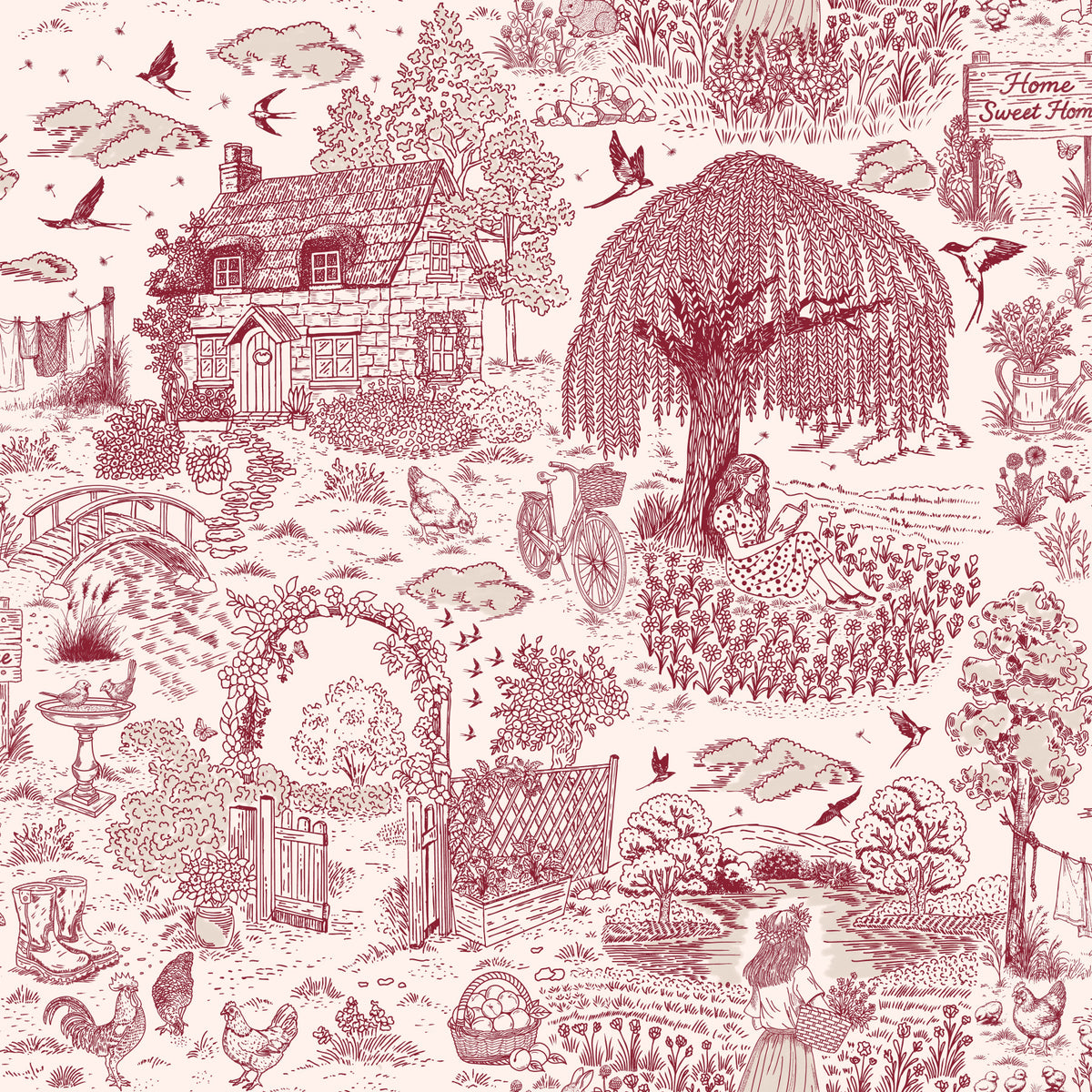 Tapeta Country Charm Toile⁠ in your room