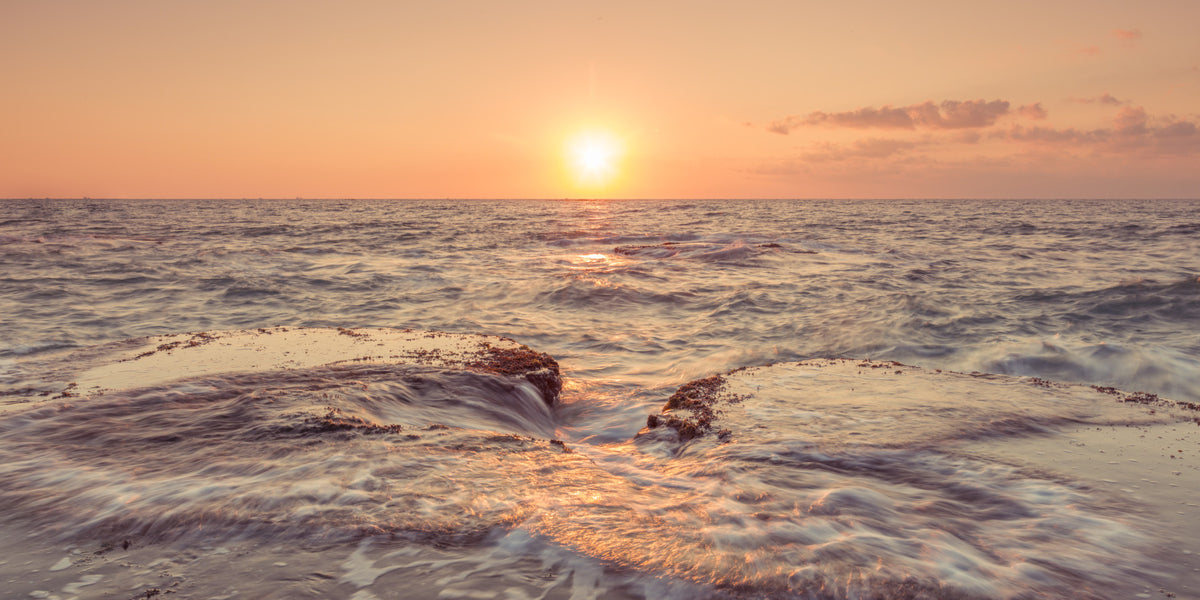 Coastal Dawn Wall Mural in your room — zoomed