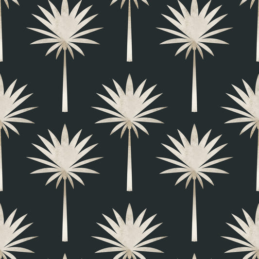 Luxe Palms Art Deco Tropical Flair Wallpaper‚Å†