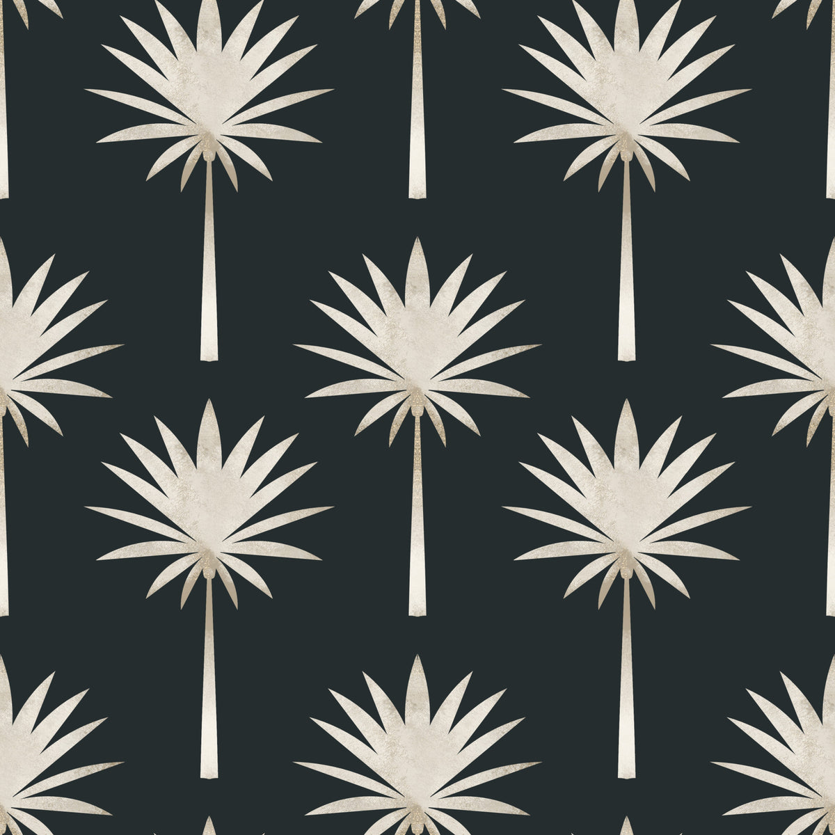 Luxe Palms Art Deco Tropical Flair Wallpaper⁠ in your room