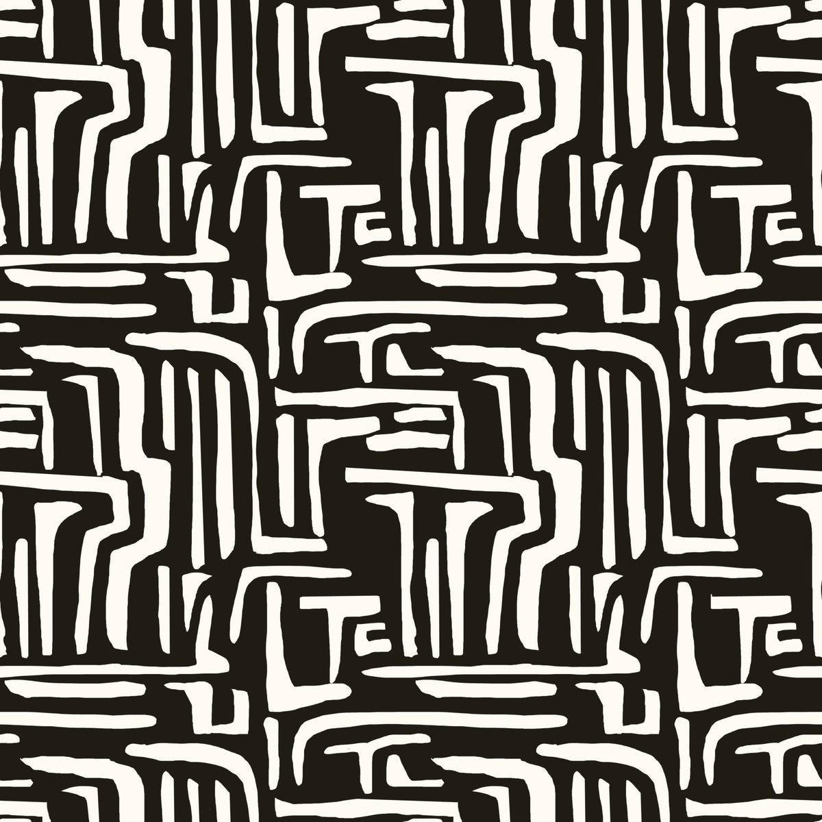 Papier peint labyrinthe tribal moderne in your room — zoomed