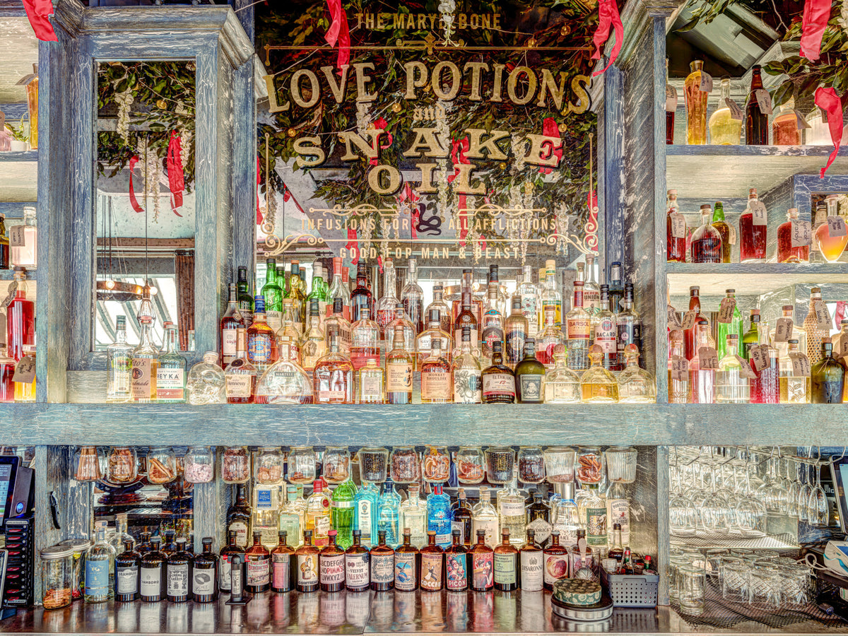 Elegant Bar Interior Wall Mural in your room — zoomed