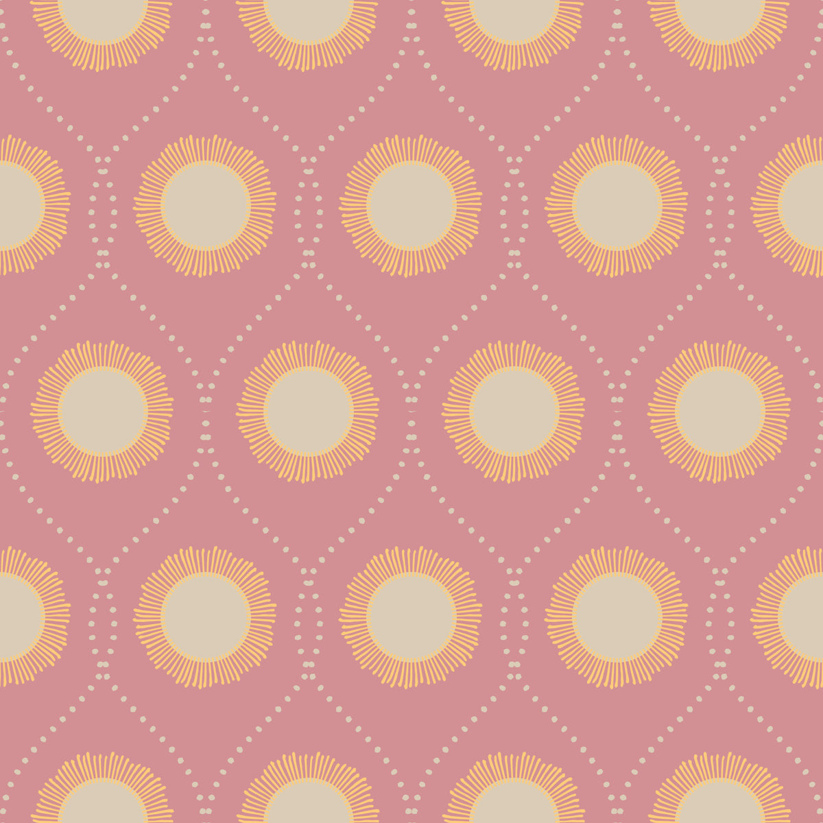 Blush Sunburst Wallpaper⁠ in your room — zoomed
