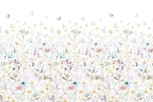 Fresque murale florale « Murmures aquarelle » - 3279932