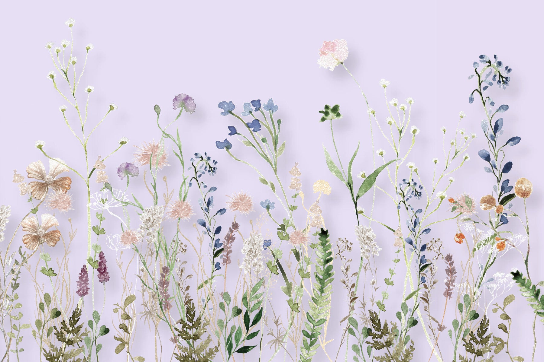 Mural de pared de pradera con acuarela - 3133176 in your room — zoomed