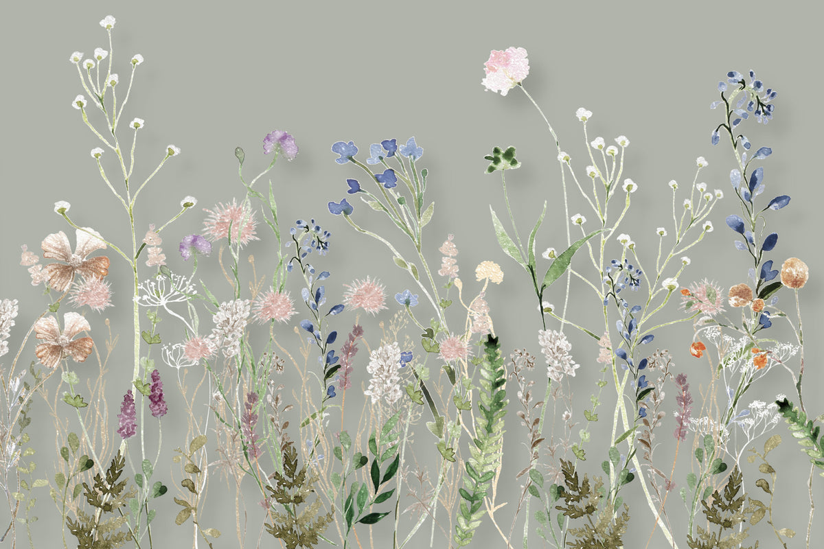 Fresque murale Symphonie de fleurs sauvages - 3133177 in your room — zoomed