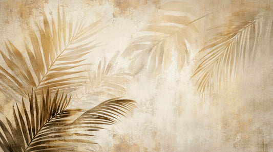 Fresque murale Palmiers dorés - 3092663