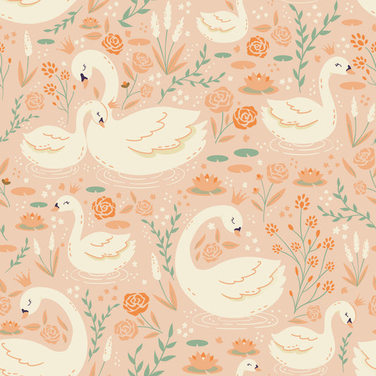 Papier peint Rêves floraux du Lac des Cygnes⁠ -2962367