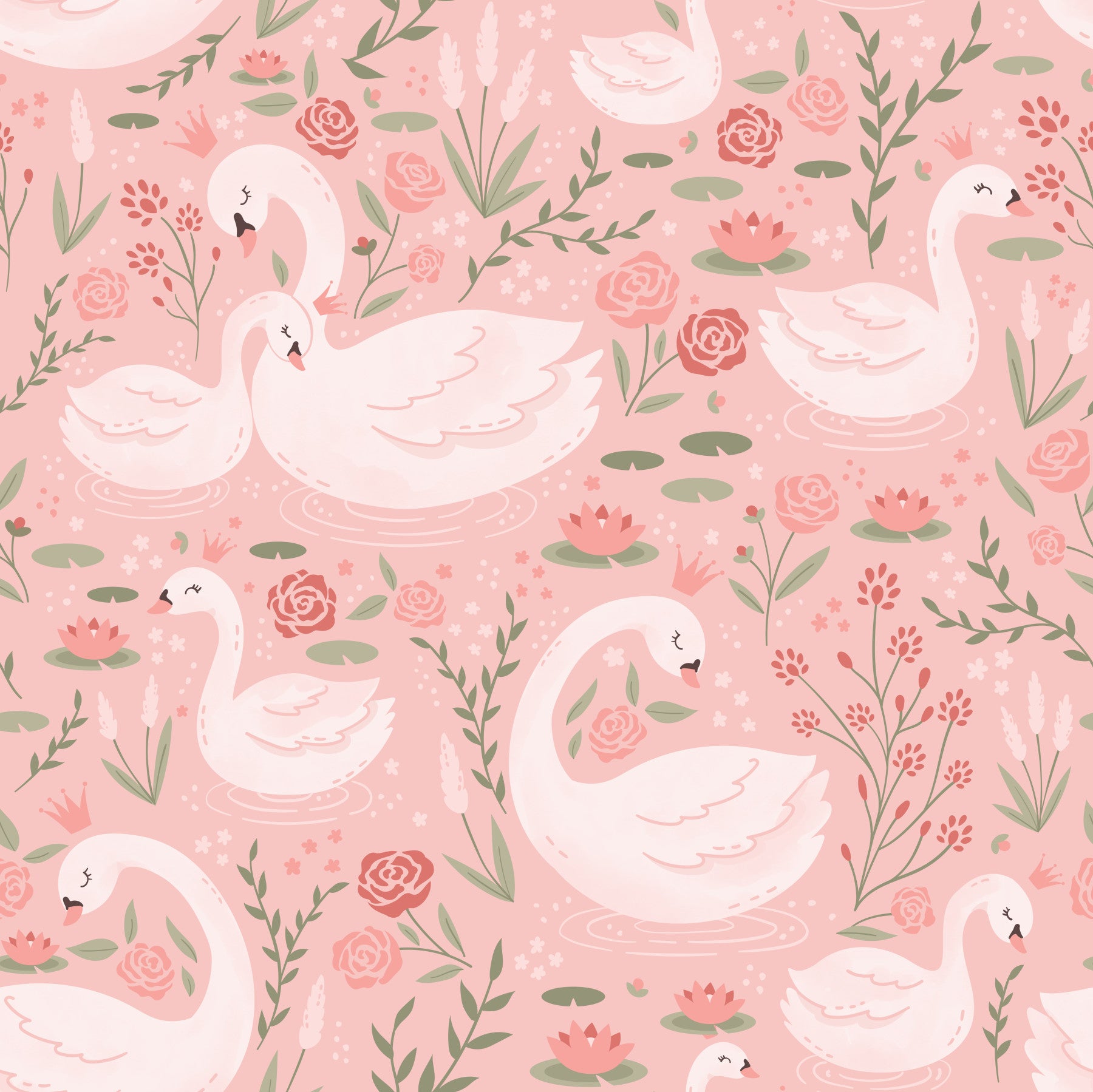 Rosy Swan Serenity Wallpaper‚Å† -2962368