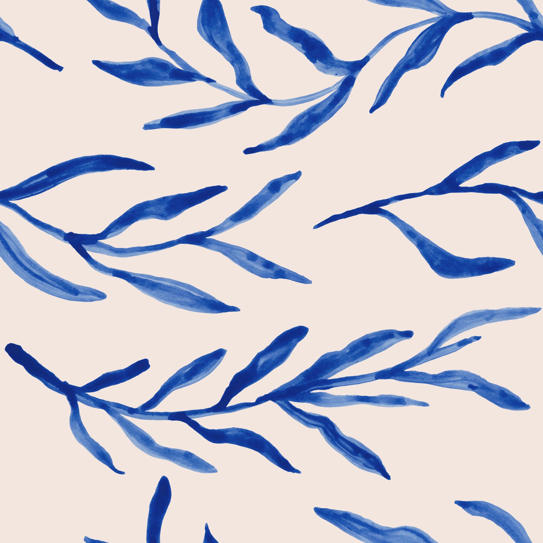 Blue Botanical Print Wallpaper⁠ -2963136