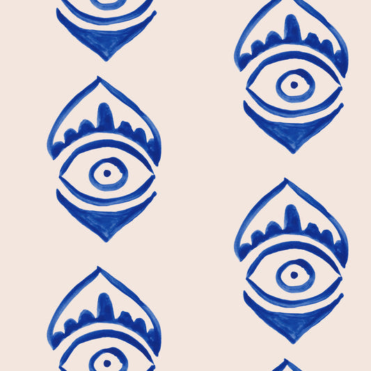 Papier peint motif œil indigo⁠ -2963149
