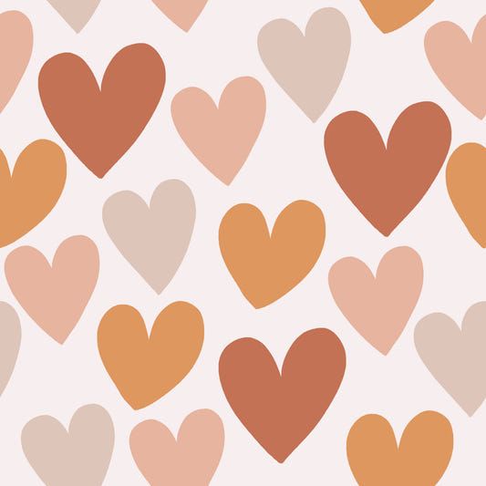 Carta da parati Earthy Hearts - 2983573