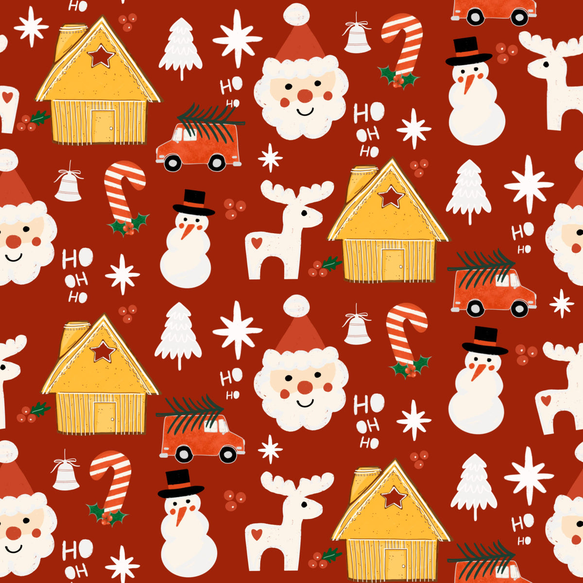 Retro-Weihnachtstapete⁠ - 2984848