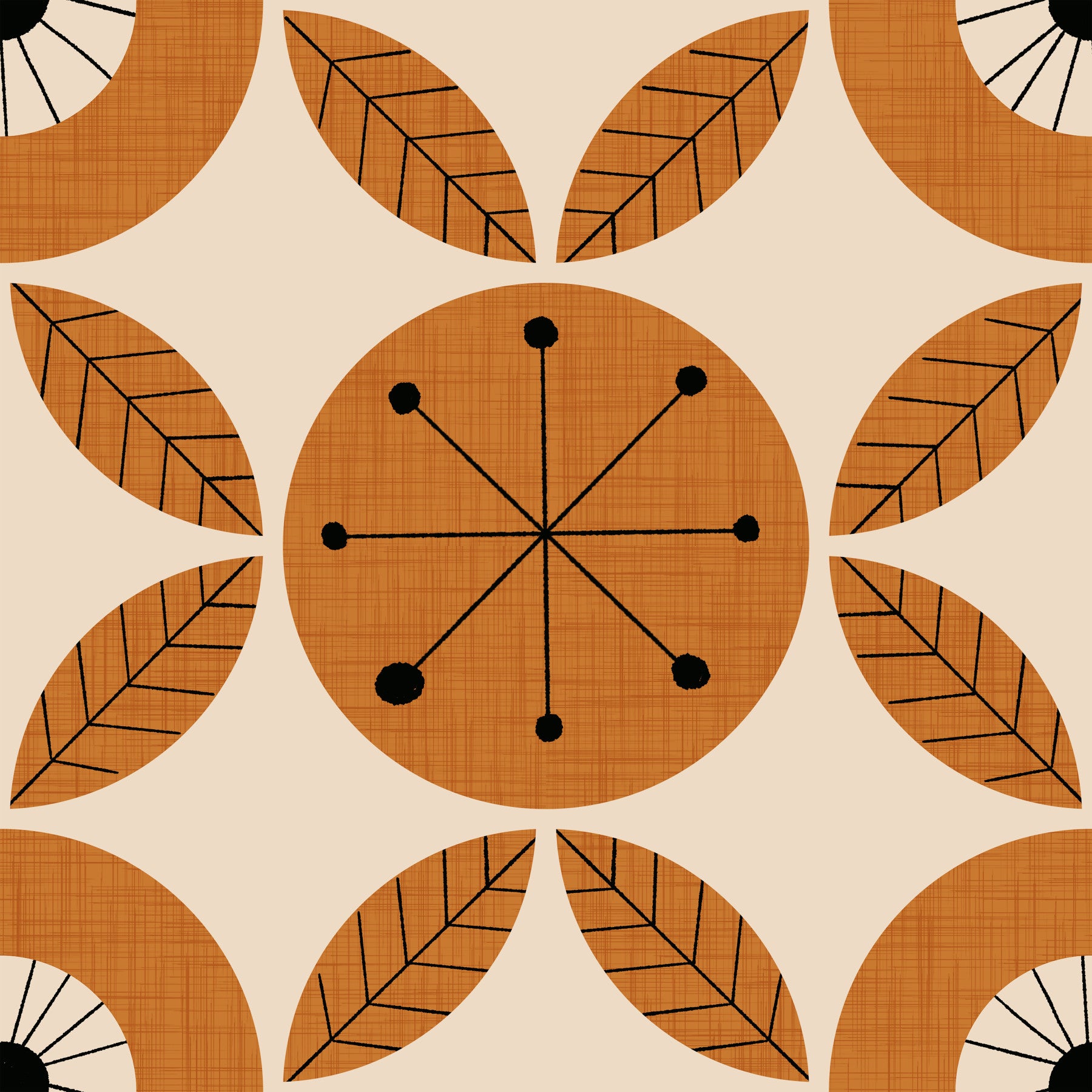 Carta da parati Mid-Century Charm⁠ - 2995318