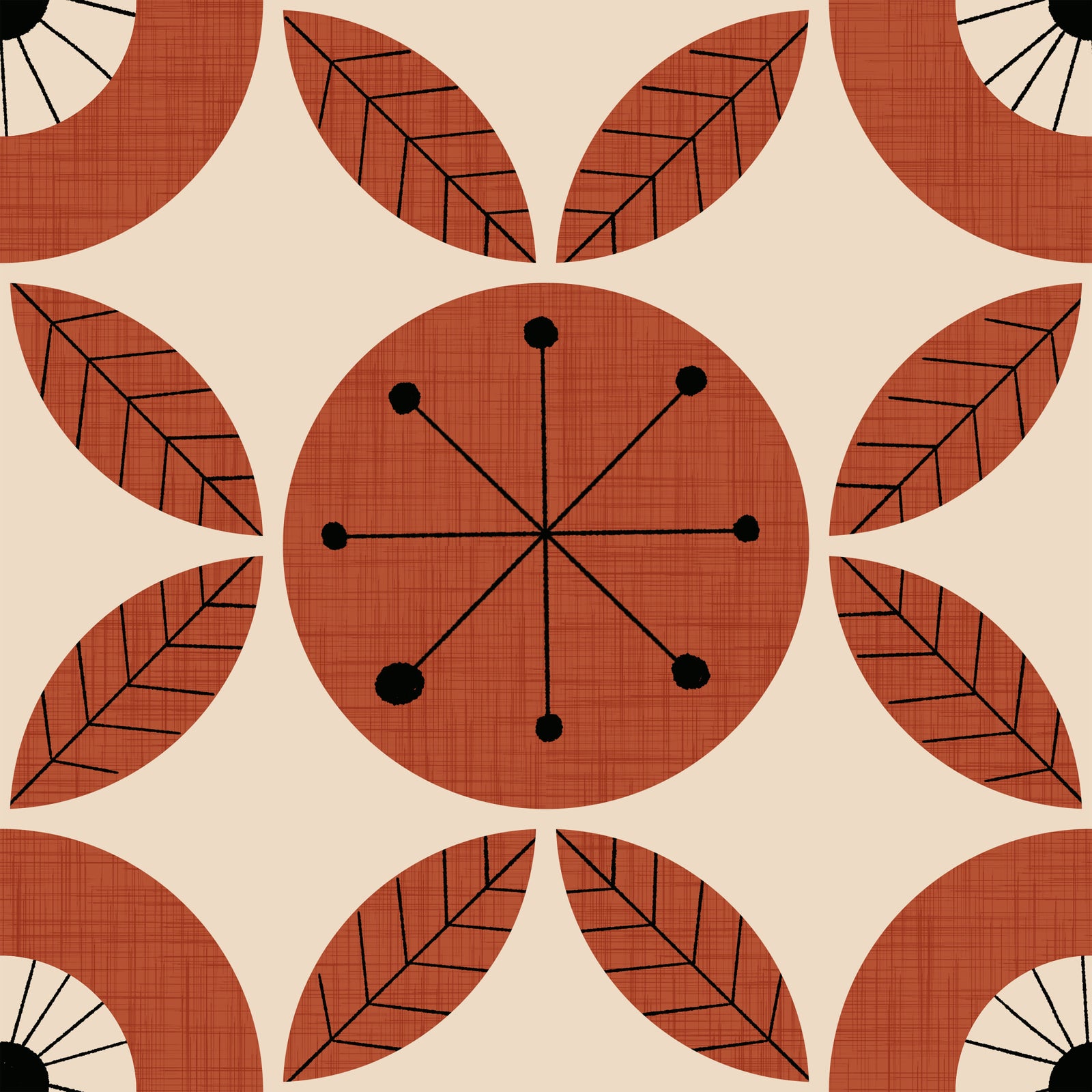 Retro Bloom Pattern Wallpaper⁠ -2995325