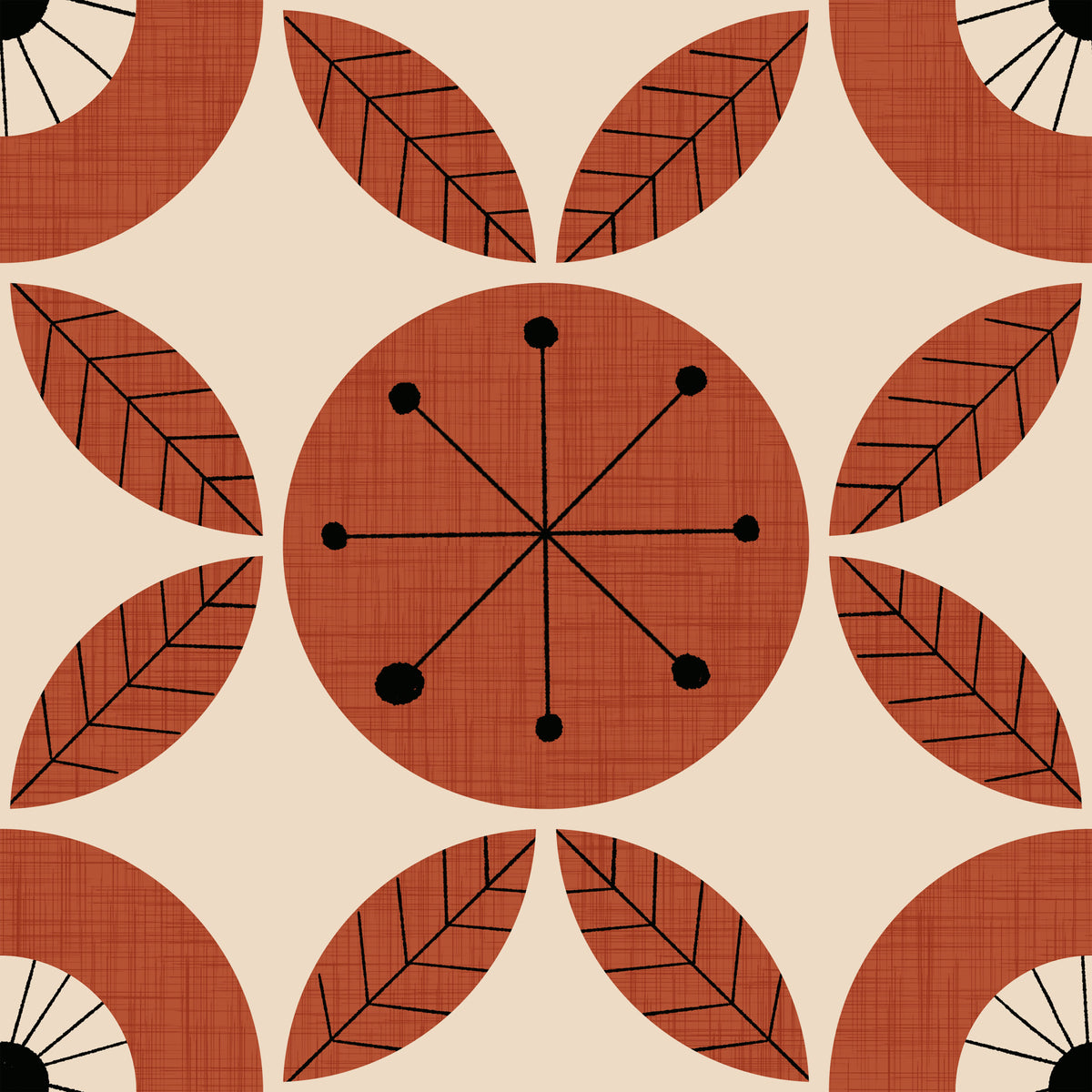 Retro Bloom Pattern Wallpaper⁠ -2995325 in your room — zoomed