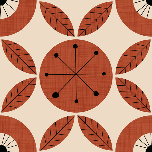 Papier peint motif Retro Bloom⁠ -2995325