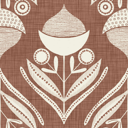 Earthy Floral Echo Wallpaper⁠ -3017114