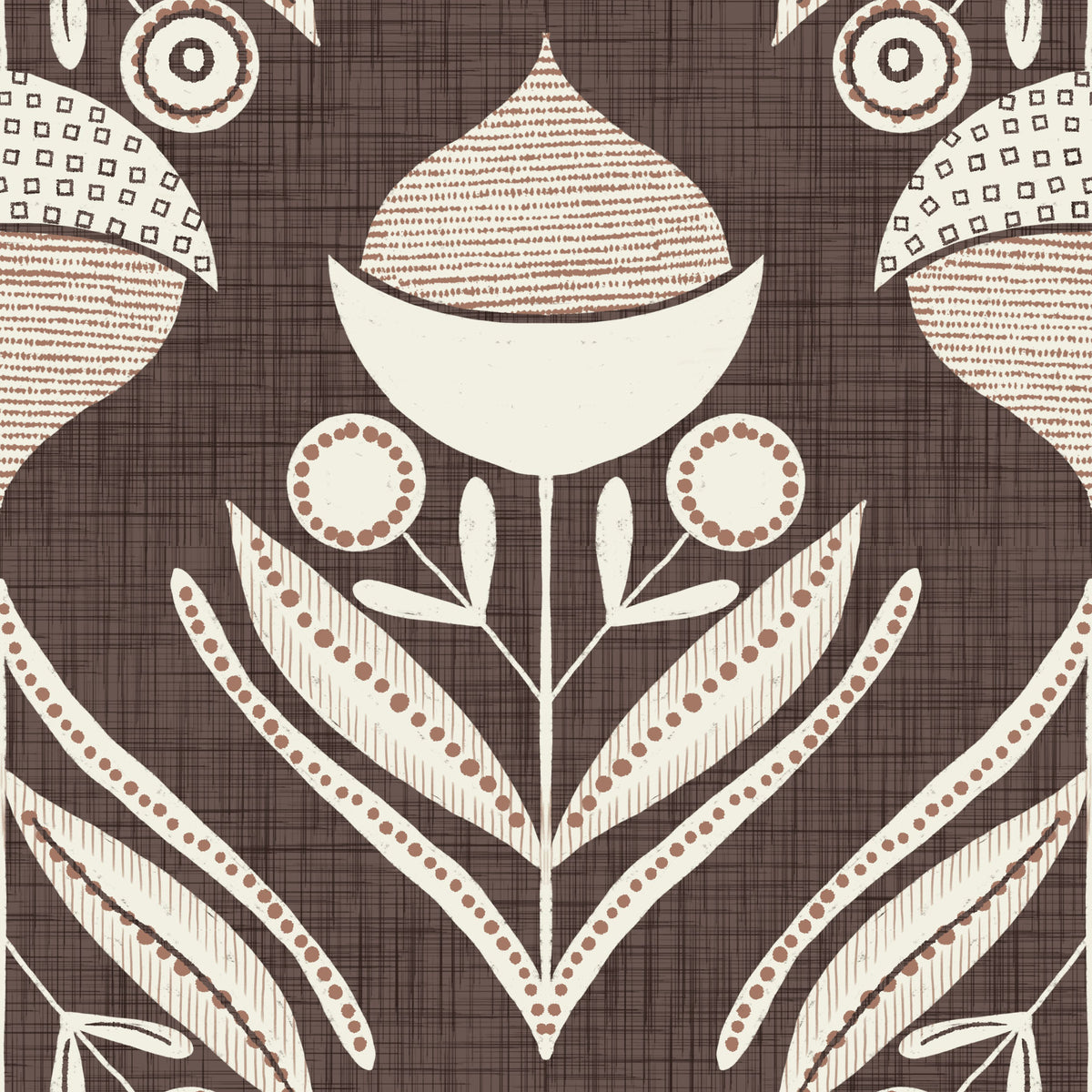 Papier peint floral tons terre⁠ -3017121 in your room — zoomed
