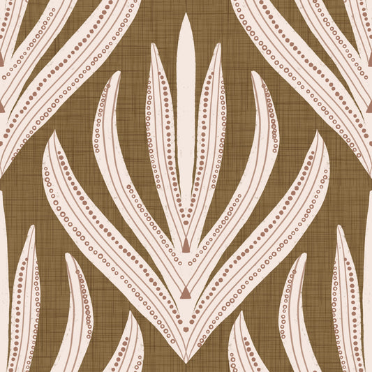 Boho Leaf Symmetry Wallpaper⁠ -3017151