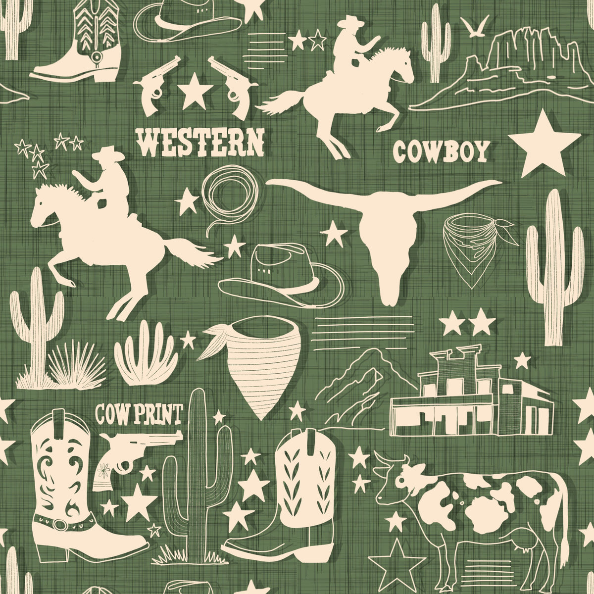 Papier peint croquis Far West⁠ -3017184