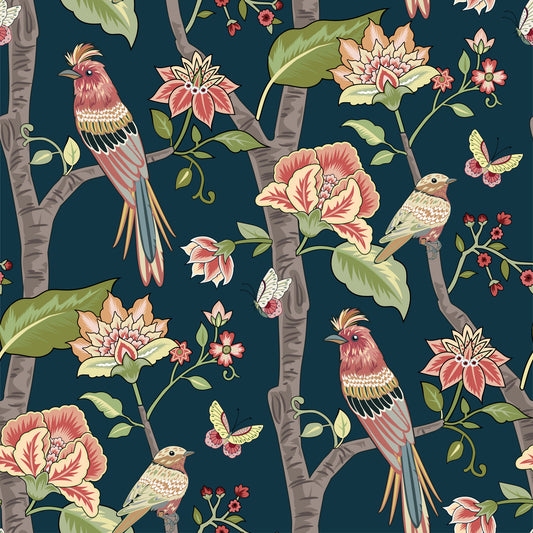 Papier peint oiseaux botaniques⁠ -3076498