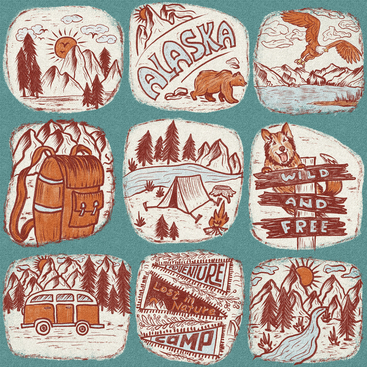 Wilderness Sketchbook Wallpaper⁠ -3239387 in your room — zoomed