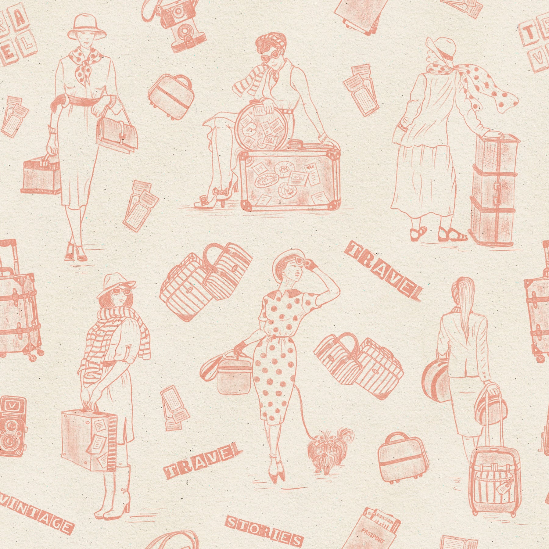 Papier peint Vintage Voyage⁠ -3239399