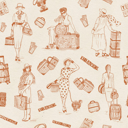 Vintage Travel Tales Wallpaper⁠ -3239402