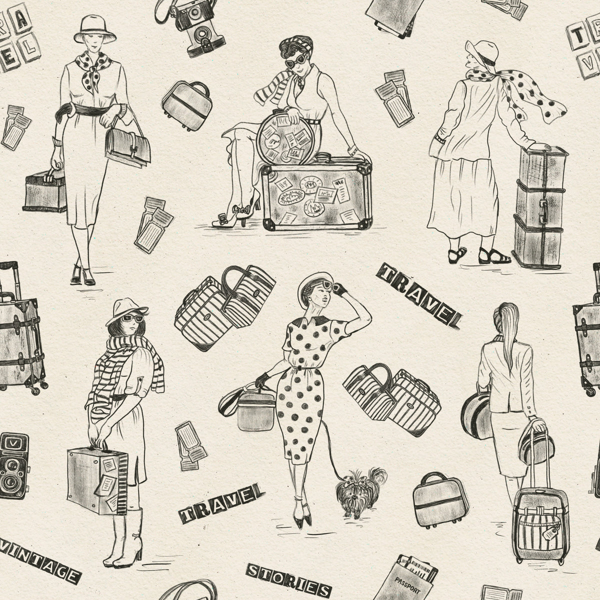 Chic Global : Papier Peint Croquis de Voyage⁠ -3239404 in your room
