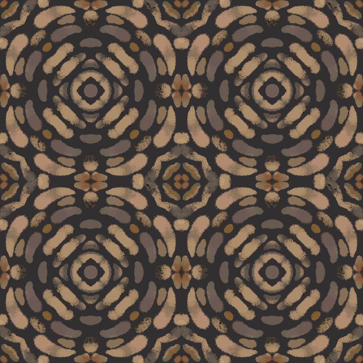 Tapete Erdtöne Symmetrie⁠ - 3276646 in your room — zoomed