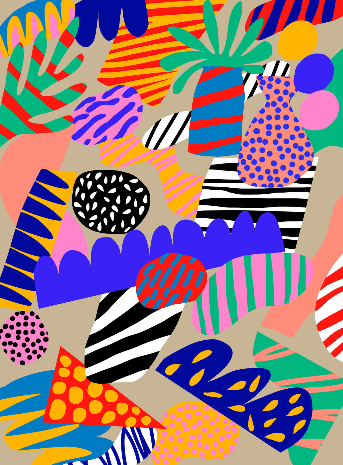 Jungle Jive Wall Mural in your room — zoomed
