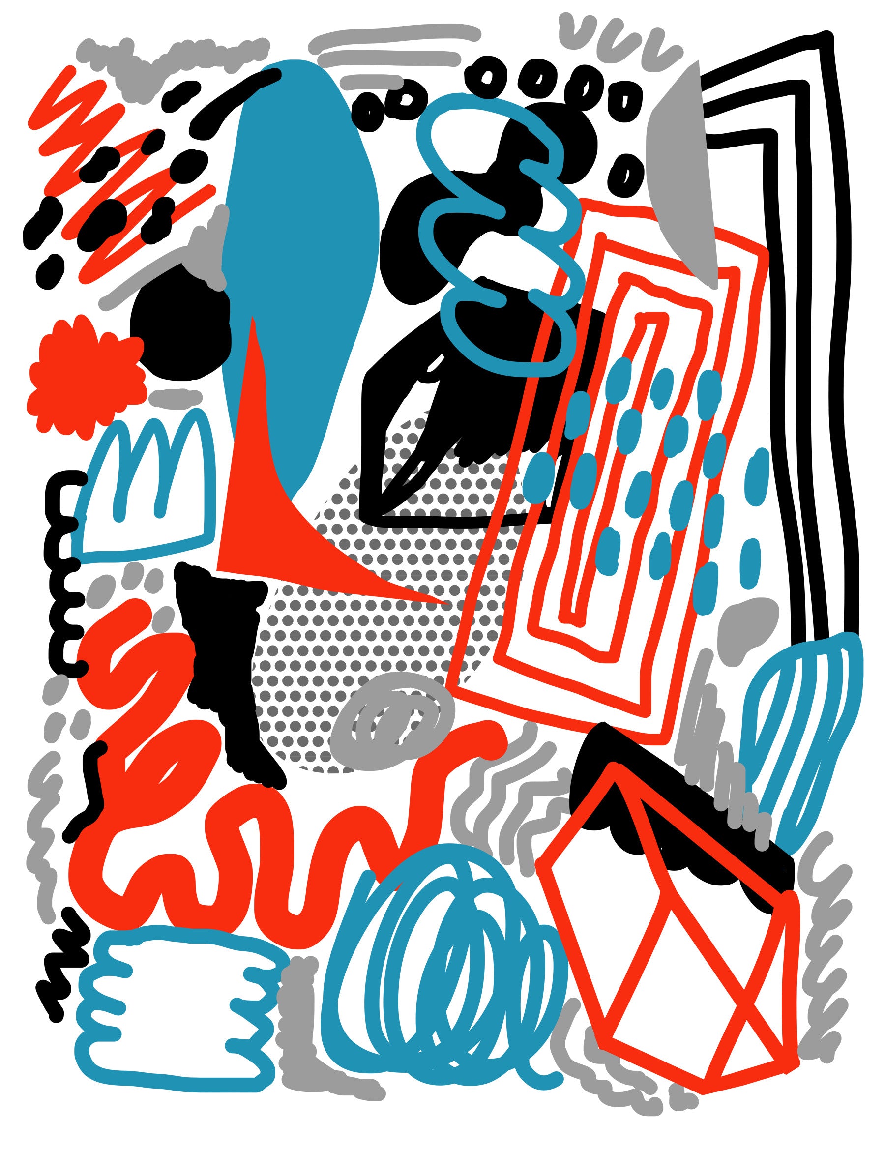 Drawing flow Wall Mural