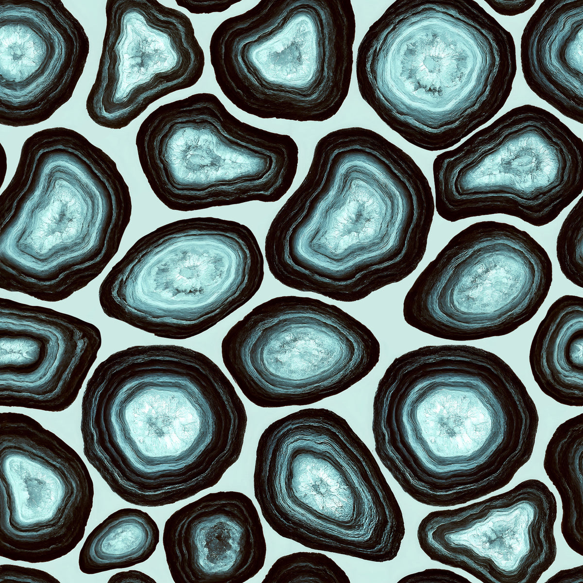 Papier peint flux d'agate turquoise in your room — zoomed