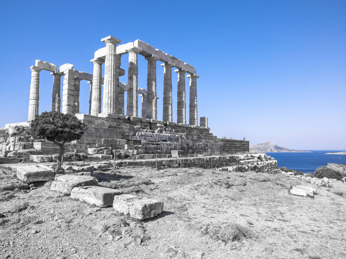 Poseidon Temple Wall Mural in your room — zoomed
