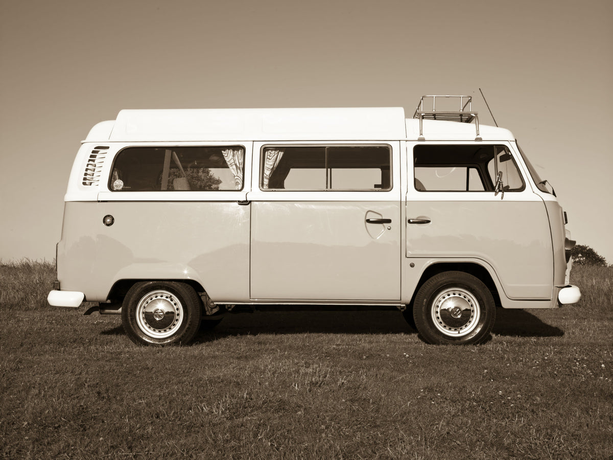 Vintage Camper Van Wall Mural in your room — zoomed