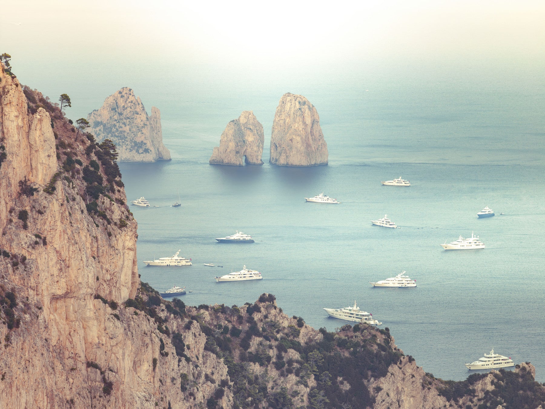 Faraglioni Cliffs Wall Mural in your room — zoomed