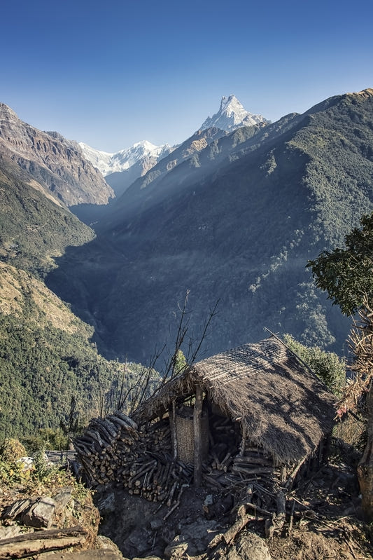 Mountain Hut Vista Wall Mural