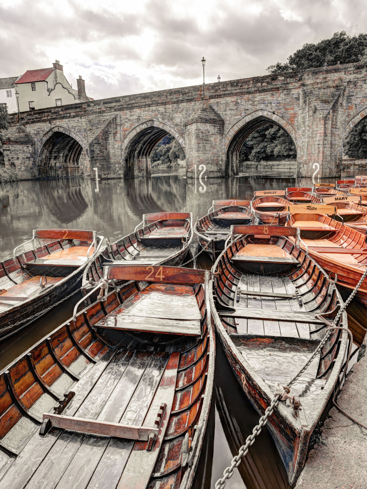 Rowing Boats Wall Mural