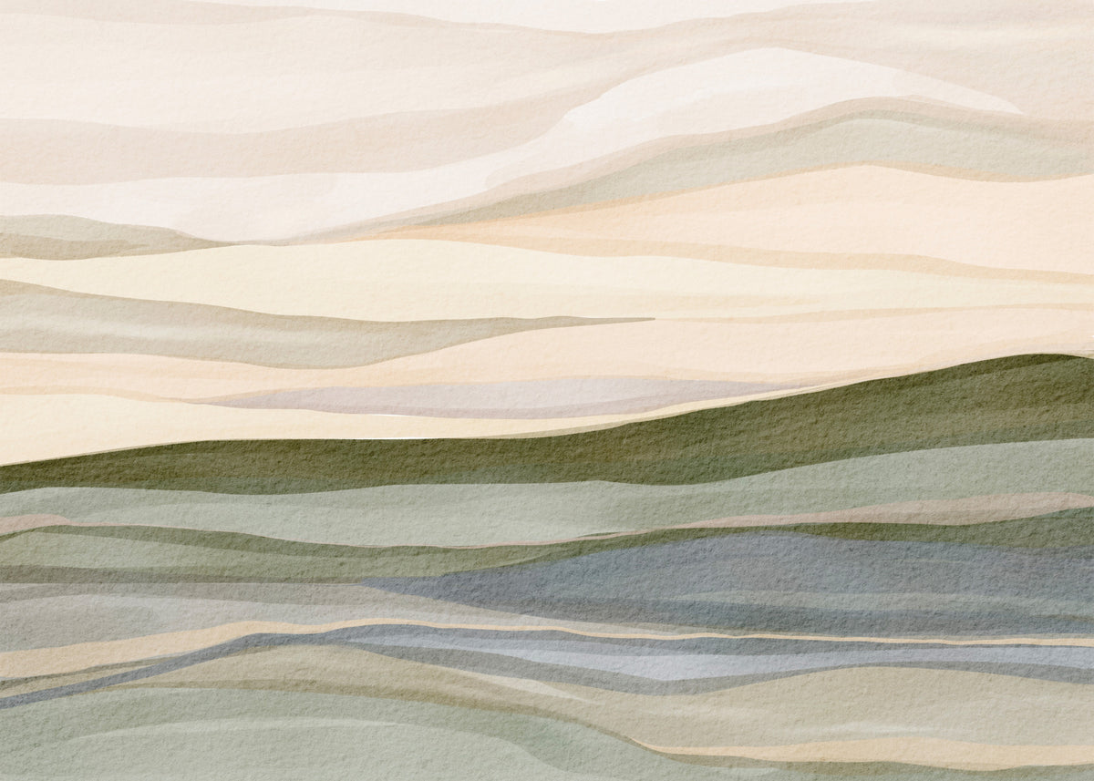 Rolling Horizon Wall Mural in your room — zoomed