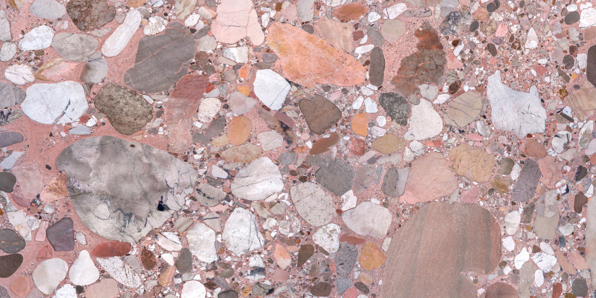 Rose Blush Terrazzo Tile Wall Mural in your room